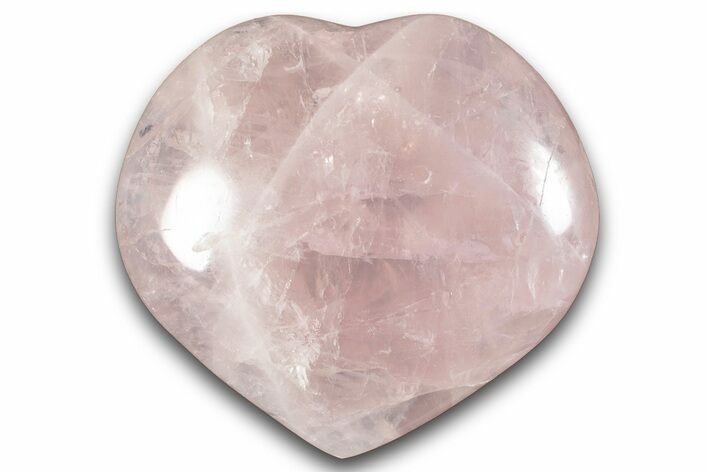 Polished Rose Quartz Heart - Madagascar #280354